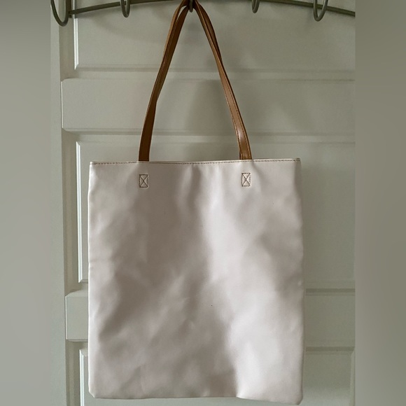 Salvatore Ferragamo Faux Leather Soft  Pink/creamish Tote Bag - Picture 2 of 4